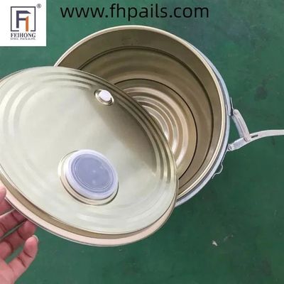 فولاد ضد زنگ دانه های قهوه سطل فلزی خالی 20L با شیر هوا