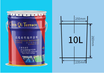 سطل رنگ 10L فلزی گرد برای رنگ های کف اپوکسی آبی