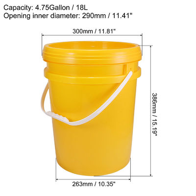 PE 18L سطل رنگ پلاستیکی لاتکس با دریچه پلاستیکی