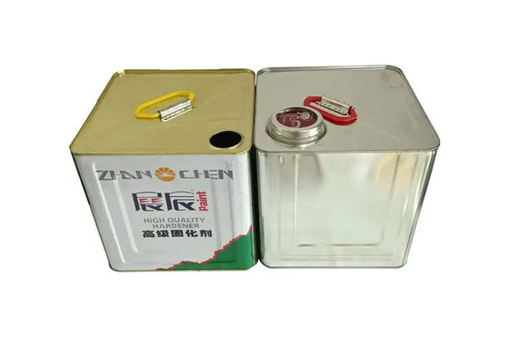10L مستطیل تنگ سر سطل فلزی مربع قوطی های قوطی خالی برای رقیق کننده و بسته های عامل درمان